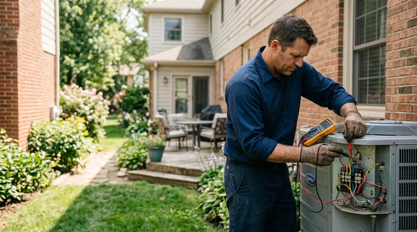 HVAC technician working near Drain, OR